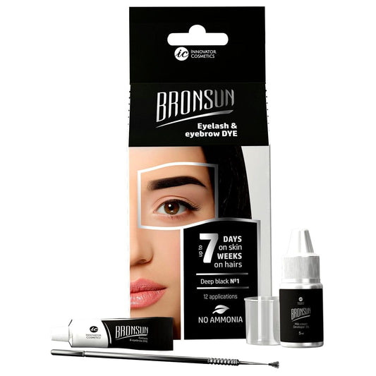 Bronsun Eyelash and Eyebrow Home Dye Kit | With Developer Cream