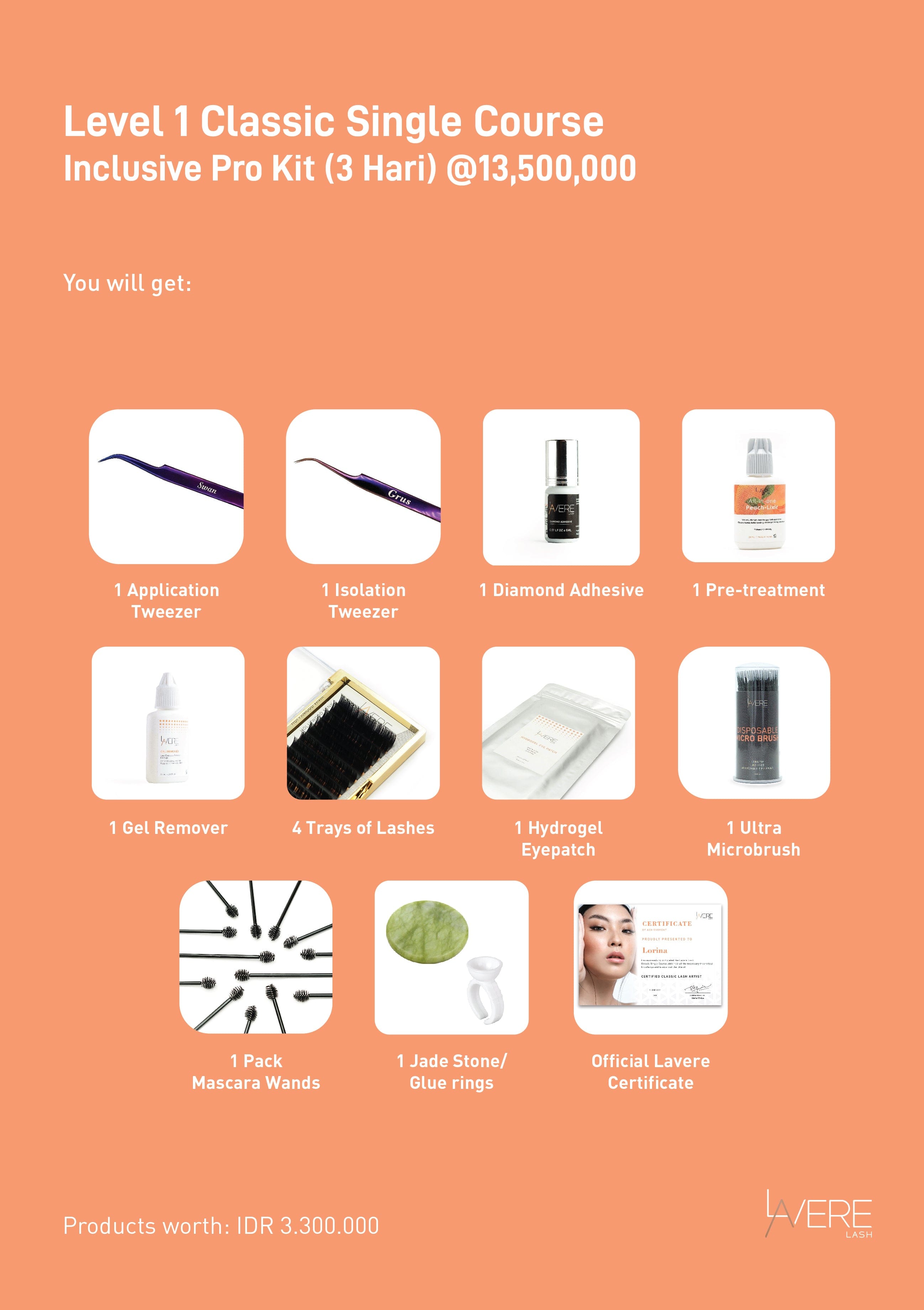 Level 1 Classic Single Lash Extension - Lavere Lash