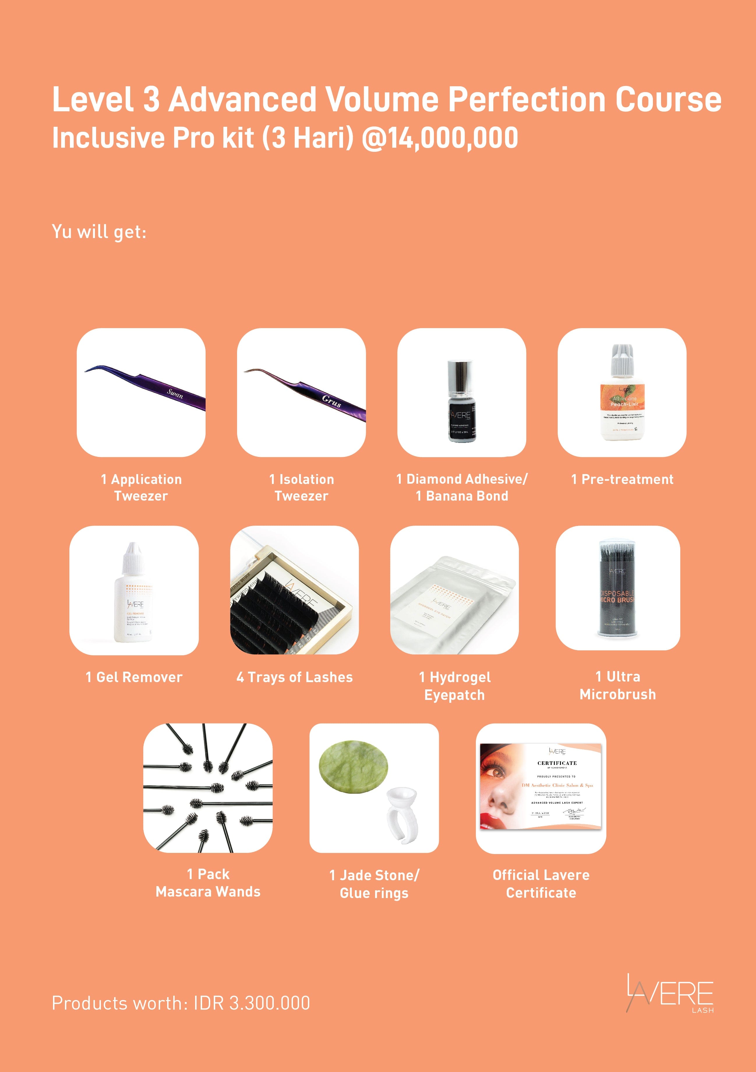 Level 3 LAVERE Advance Volume Perfection & Styling Course - Lavere Lash