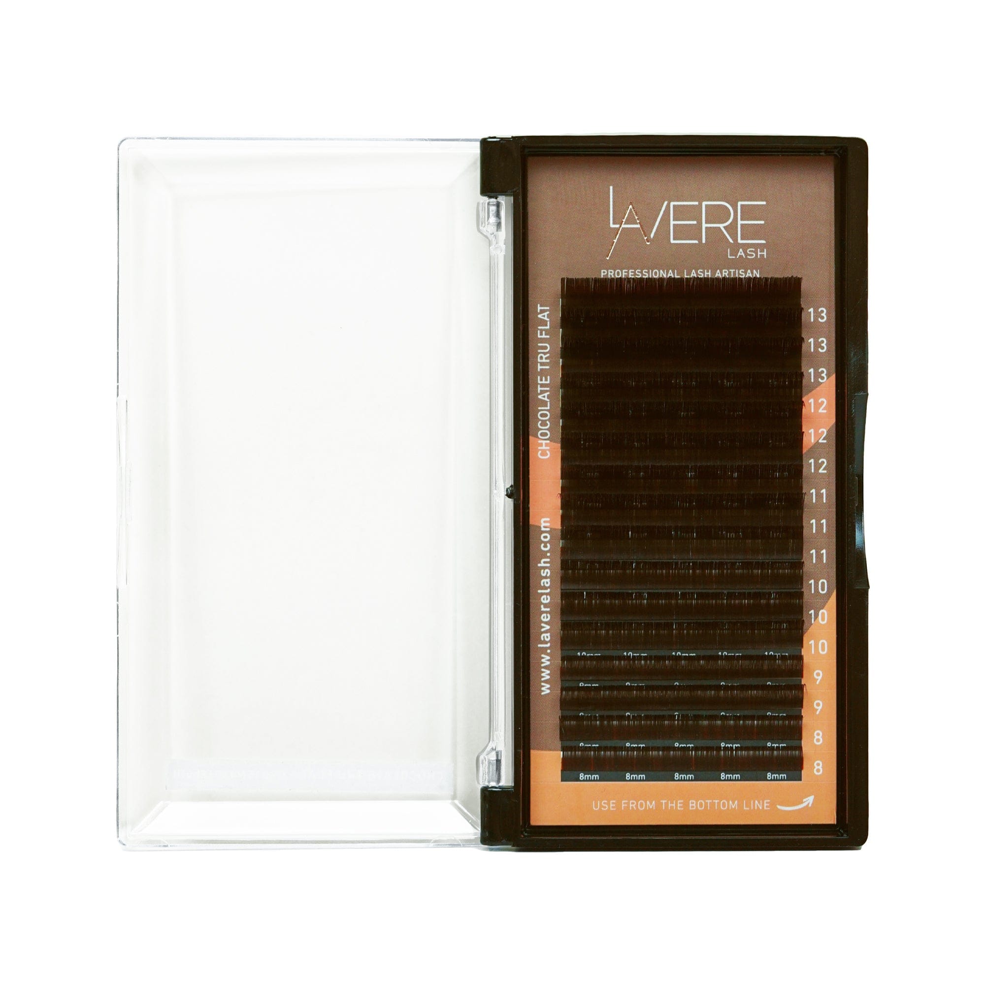 NEW! Lavere Lash Dark Chocolate Tru flat Single Mixed Lash - Brown - Lavere Lash