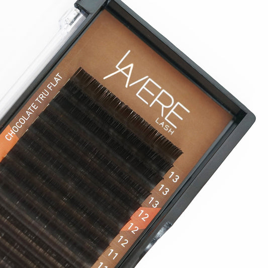 NEW! Lavere Lash Dark Chocolate Tru flat Single Mixed Lash - Brown - Lavere Lash