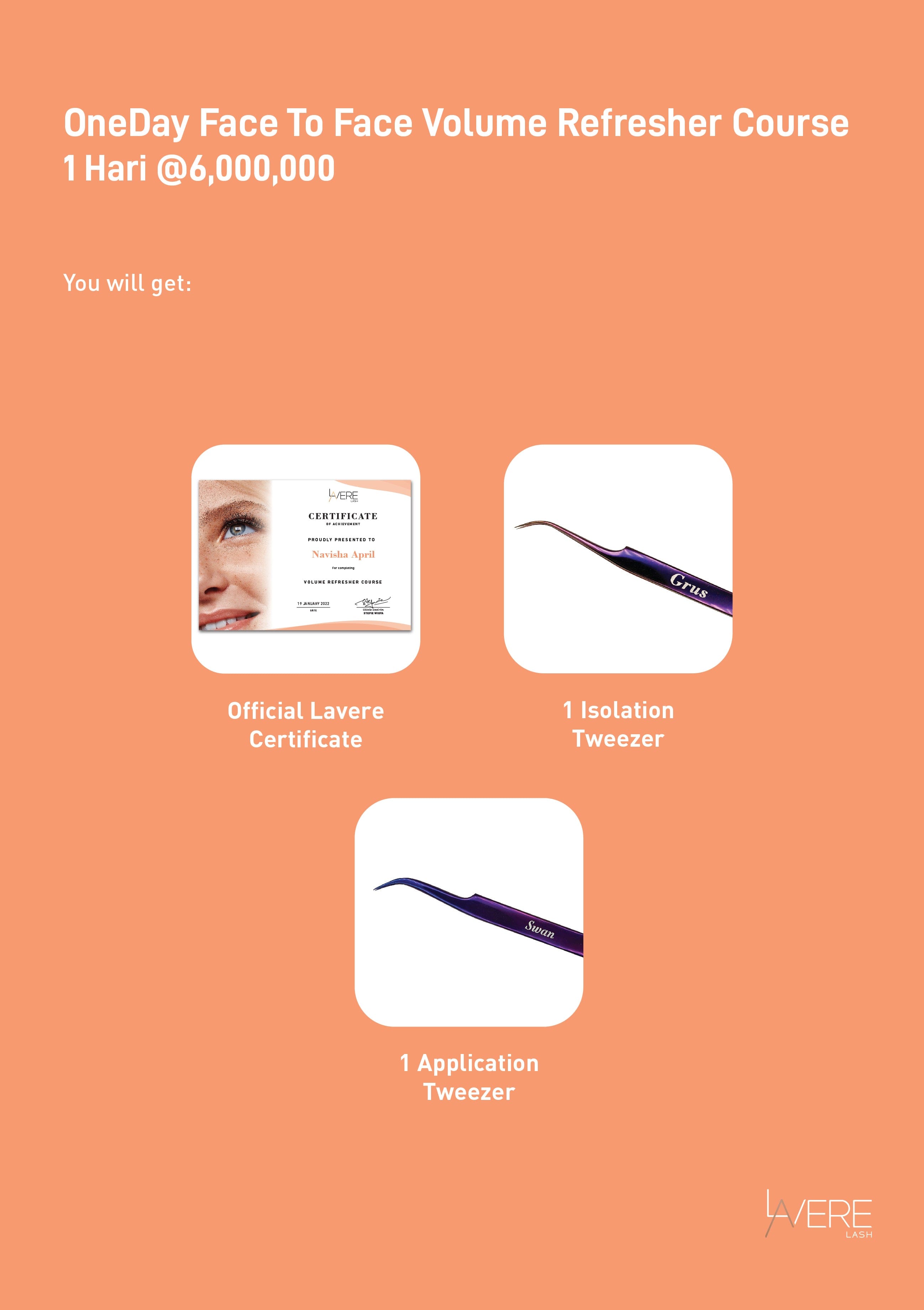 Volume Refresher Course - One Day Face To Face Offline Class - Lavere Lash