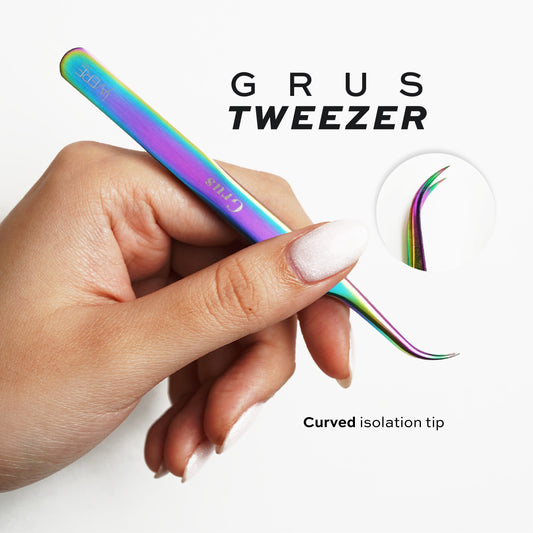 Lavere Grus Tweezer | Isolation Tweezers in New Length | Rainbow Finish