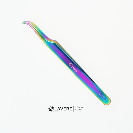 Lavere Grus Tweezer | Isolation Tweezers in New Length | Rainbow Finish