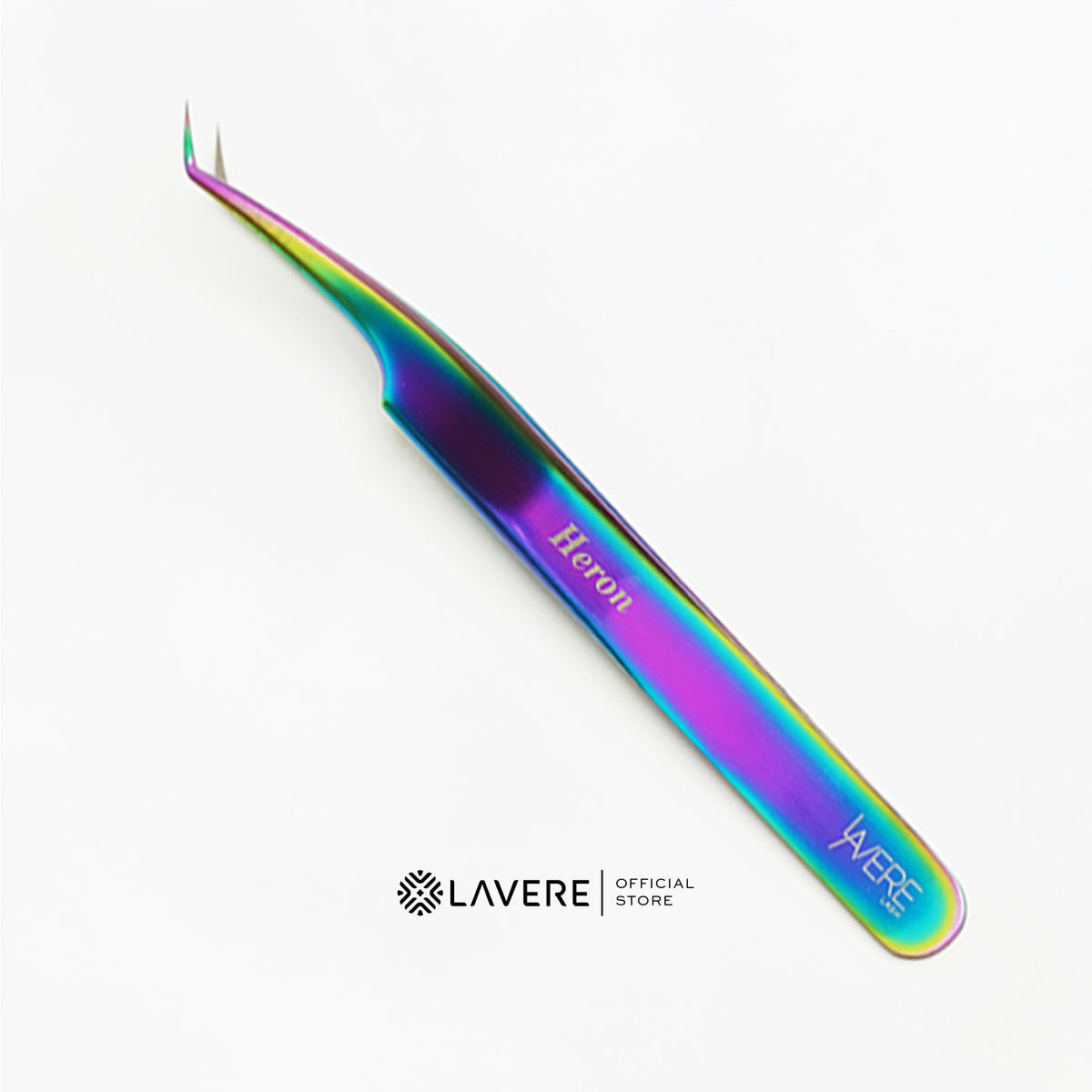 Lavere Heron Tweezer | New Upgraded Fibre Tip |  Rainbow Finish