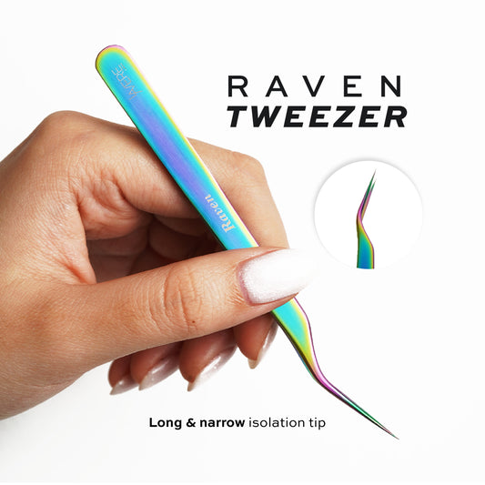 Lavere Raven Tweezer | Isolation Tweezers in New Length |  Rainbow finish