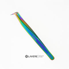 Lavere Tukan Tweezer | New Upgraded Fibre Tip | Rainbow Finish