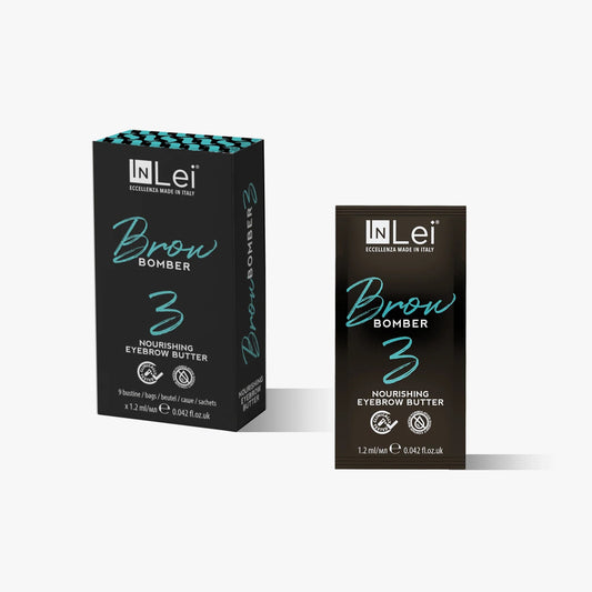 InLei Brow Bomber 3 Sachets Monodose Brow Nutrient 9 x 1.2 mL | Brow Lamination Solution Made in Italy