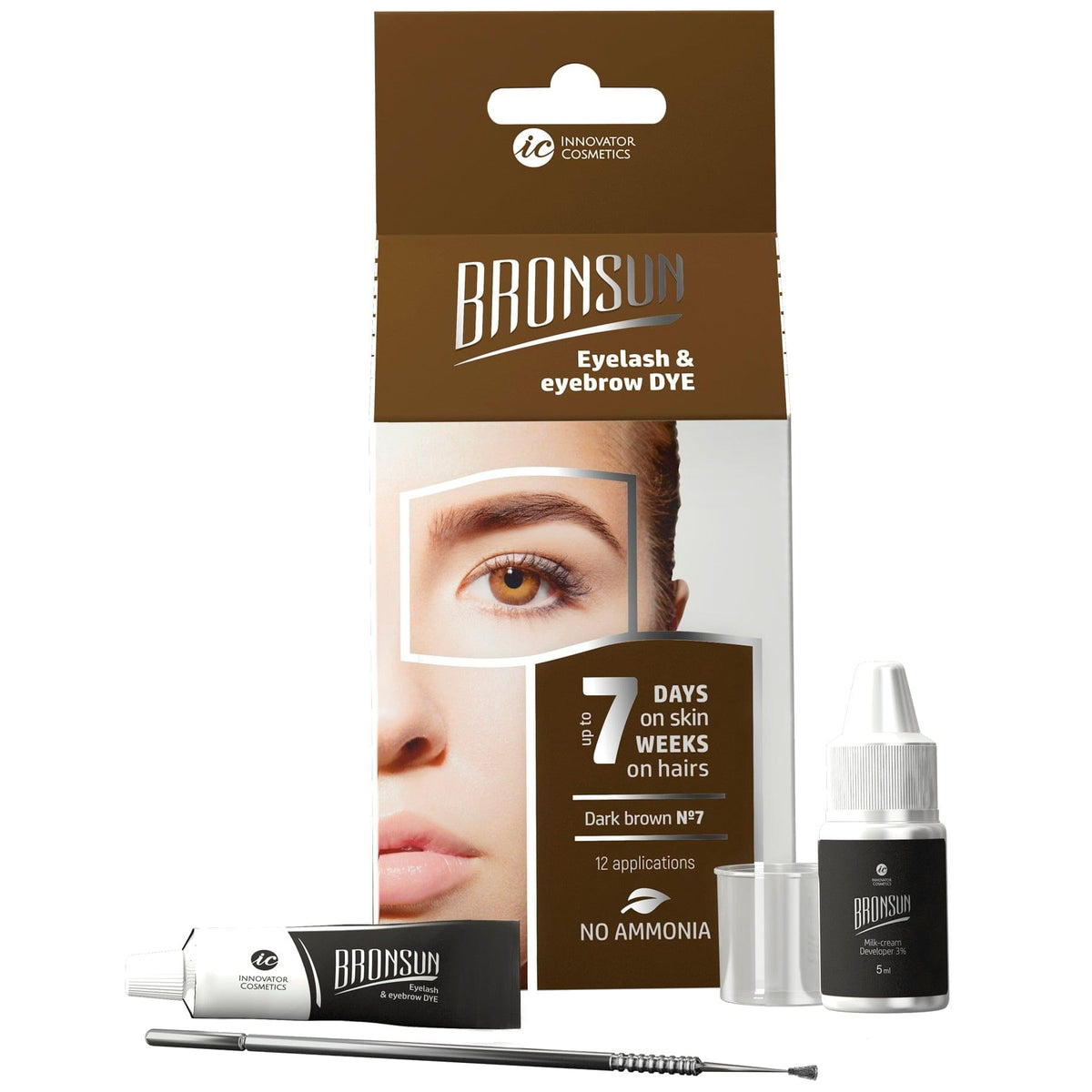 Bronsun Eyelash and Eyebrow Home Dye Kit | With Developer Cream